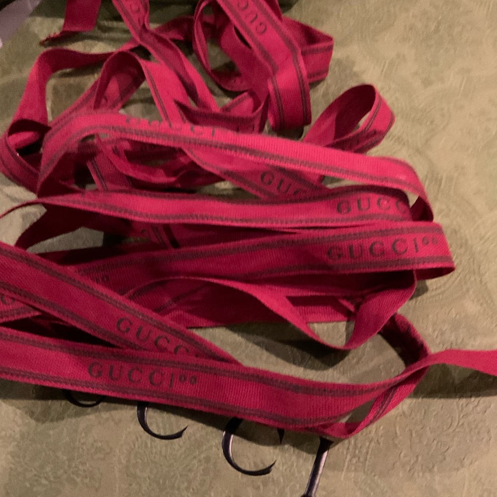 Authentic Gucci ribbon Gucci red maroon ribbon 110 inches - Picture 11 of 12
